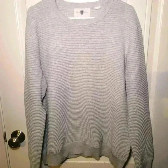 Black brown 1826 ribbed gray sweatshirt size large - Picture 1 of 5